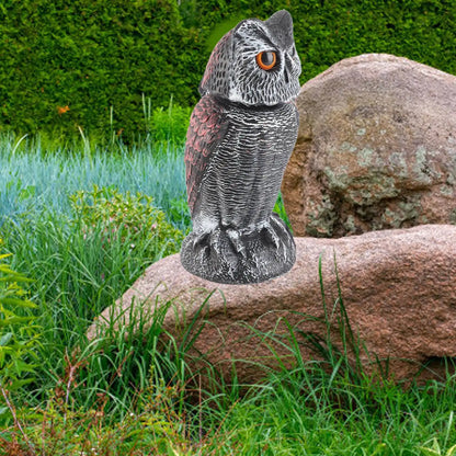 Owl Decoy Owl Decoy to Scare Birds Plastic Shake Head Owl Decoy To Scare Birds Away Scarecrow Fake Owl Outdoor Garden Decoration
