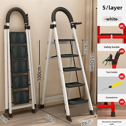 Ladder, zigzag ladder, folding ladder, three four five six step ladder, thickened carbon steel engineering ladder