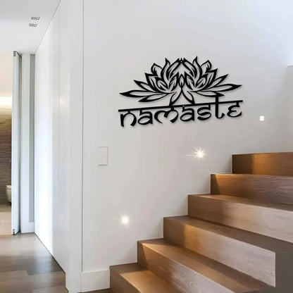 Namaste Metal Yoga Sculpture - Stunning Versatile Indoor & Outdoor Decor, No Electricity Required, Durable, Weather-Resistant