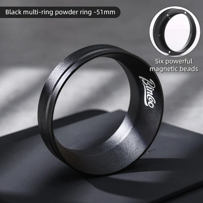 BINCOO 51mm 58mm Portafilter Dosing Ring, Magnetic Anti-Static Design for Strong Hold and Zero Coffee Spill During Prep