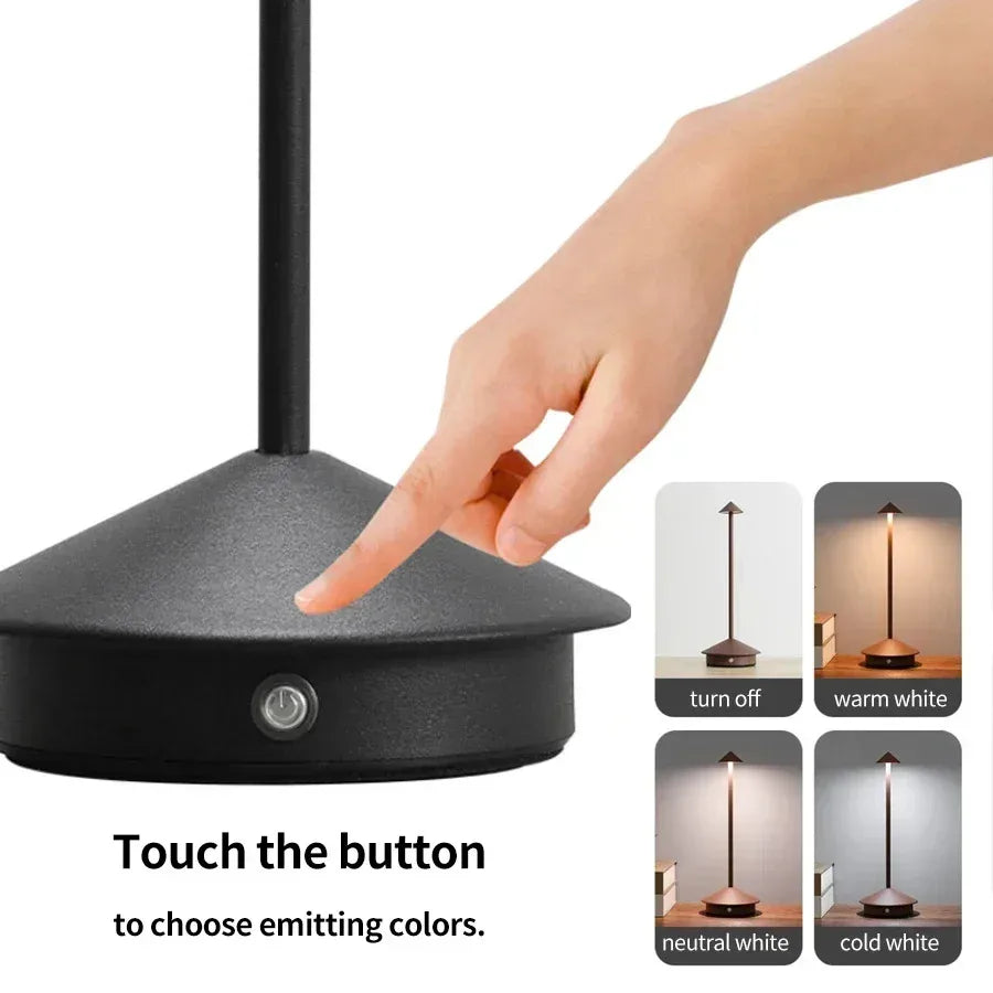 Hotel Rechargeable Table Lamp Creative Dining Touch Led Bar Coffee Pina pro Table Lamp Lampada Da Tavolo Decorative Desk Lamp