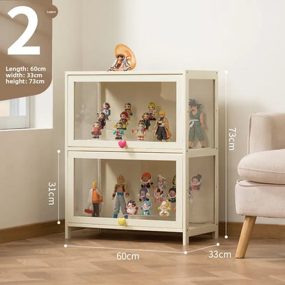 Figure Lego Display Cabinet Household Cream Wind Dustproof Acrylic Transparent Model Toy Blind Box Display Cabinet