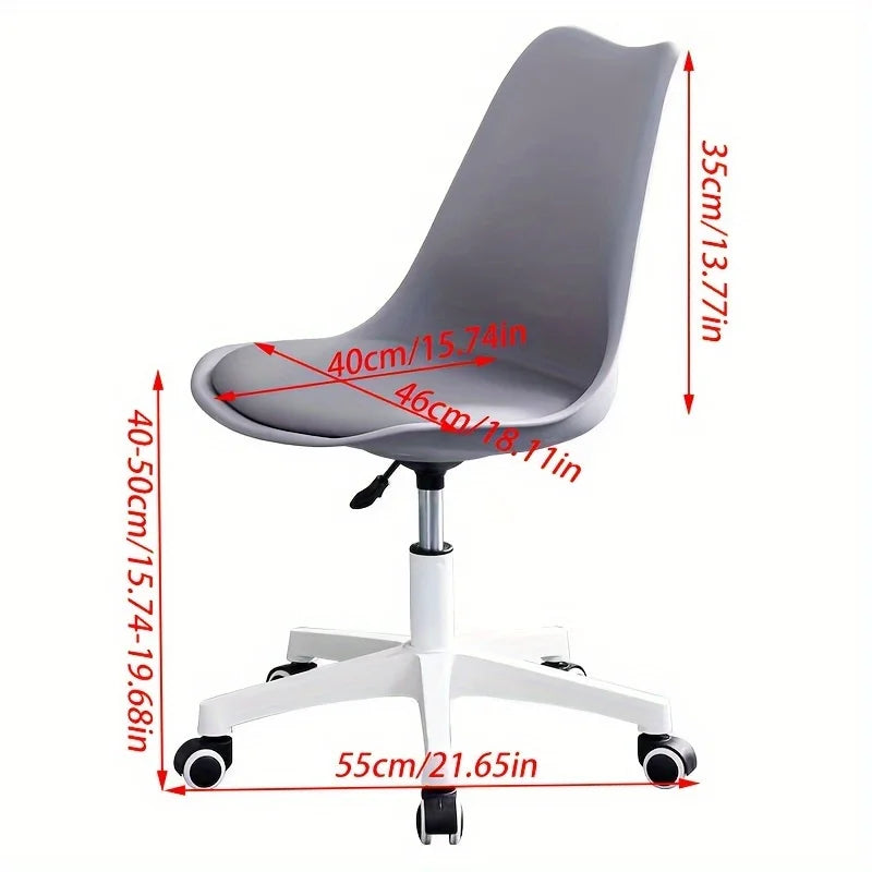 Ergonomic Rolling Stool with Wider Seat & Backrest, 136.08 KG Weight Capacity, 360° Swivel Chair for Home Office, Beauty Salon