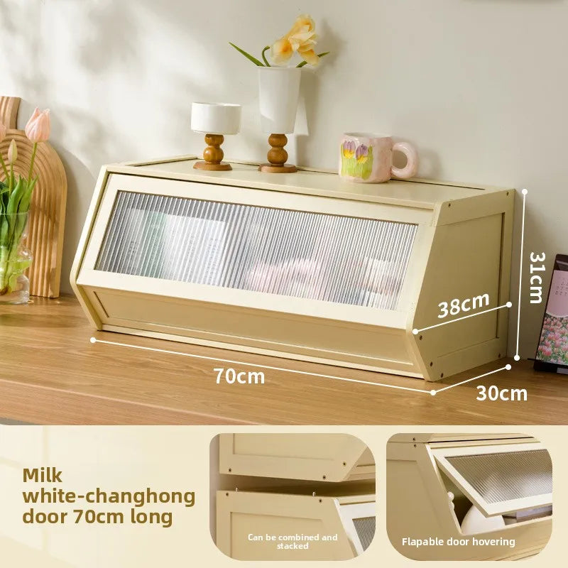 Multi functional stackable storage cabinet with lid, miscellaneous storage box, household storage box, bedside cabinet