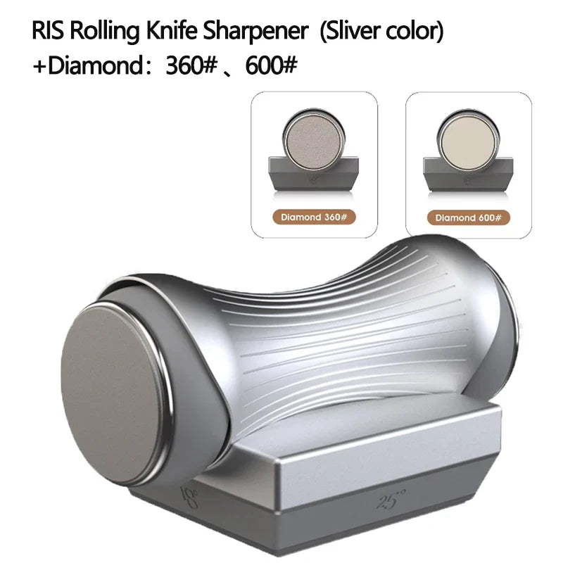 Aluminum Alloy Premium Knife Sharpener Roller–Magnetic Multi Sharpening Stone for Effortless Precision Edges|Durable&Ultra-Fast