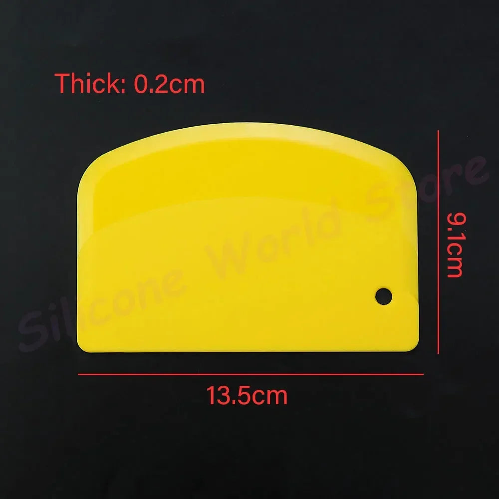 Polychrome Plastic Scraper Cake Cream Scraper Flour Dough Cutting Knife Intestine Powder Scraper Kitchen DIY Tools Baking Tools