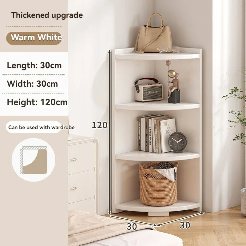 Corner storage cabinet for home use, simple foyer, coat rack, corner wall display cabinet, floor standing bookshelf, bedroom sid