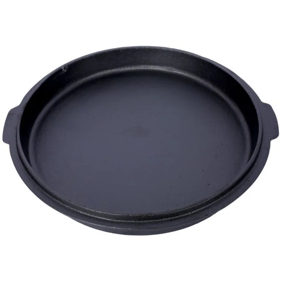 Outdoor Camping Deep Pot for Cooking BBQ Baking Stainless Steel Black Durable Heavy-Duty with Lid Heat-Resistant and Easy to Cl