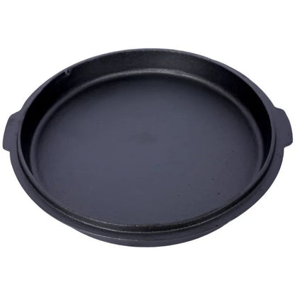 Outdoor Camping Deep Pot for Cooking BBQ Baking Stainless Steel Black Durable Heavy-Duty with Lid Heat-Resistant and Easy to Cl