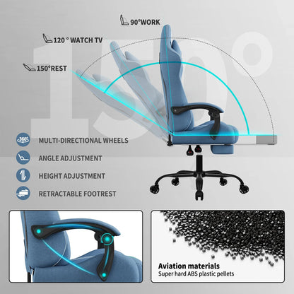Computer Chairs Office Chairs Big And Tall Desk Chair With Footrest Back Support Ith Upholstered Swivel 300lbs High Capaci