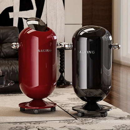 Waste Bins Swing Lid Trash Can Wheeled High Capacity Stylish Home Kitchen Living Room Bedroom Garbage Bin Trash Can Furniture