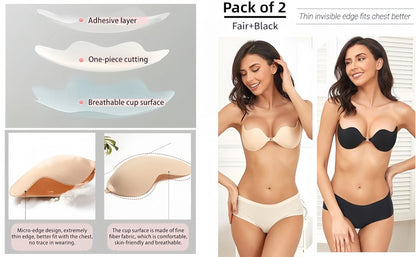 Adhesive bra, breathable adhesive bra, invisible strapless silicone bra, suitable for backless wear