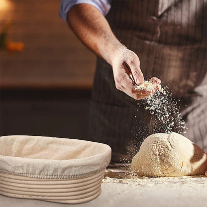 Banneton Bread Proofing Basket Round Oval Sourdough Baskets Bread Baking Dough Rising Ratten Bowls with Liners For Bakery YY087