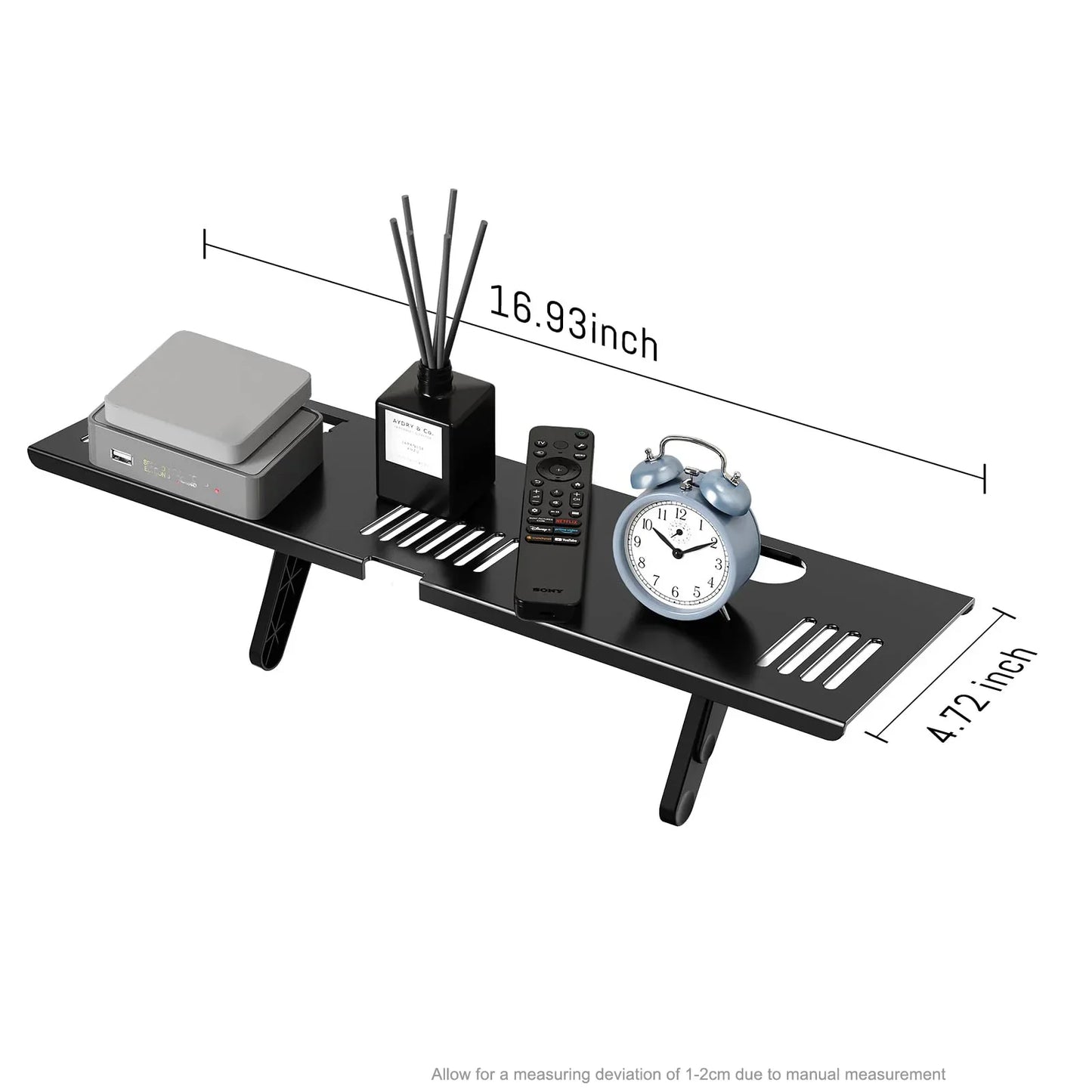 Foldable Computer Monitor Rack TV Set-Top Box Holder Shelf Monitor Screen Bracket Router Remote Stand Storage TV Top Rack Shelf