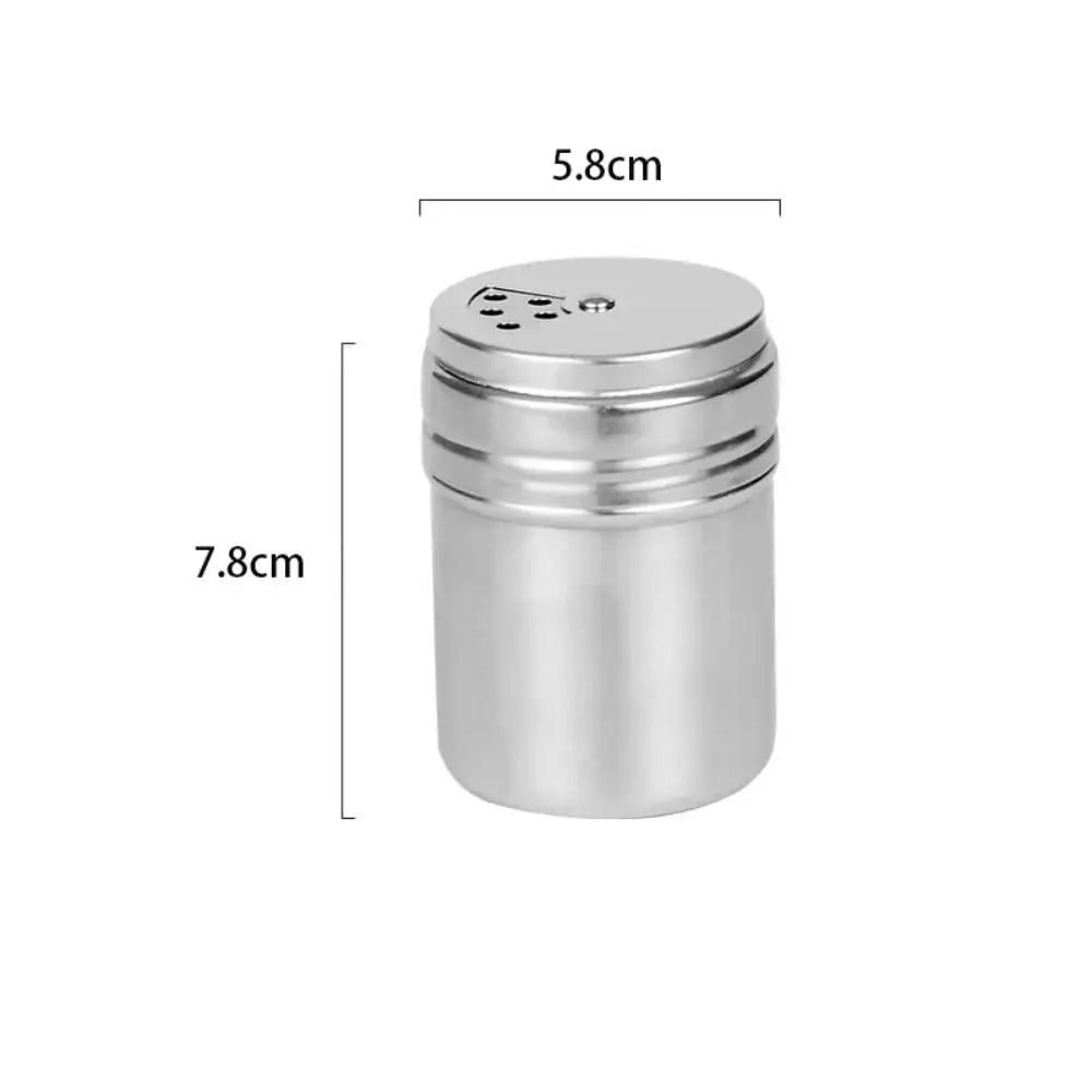 Multi-purpose Stainless Steel Seasoning Jar Salt Sugar Bottle Rotating Cover Kitchen Gadgets Spice Pepper Shaker Spice Jar