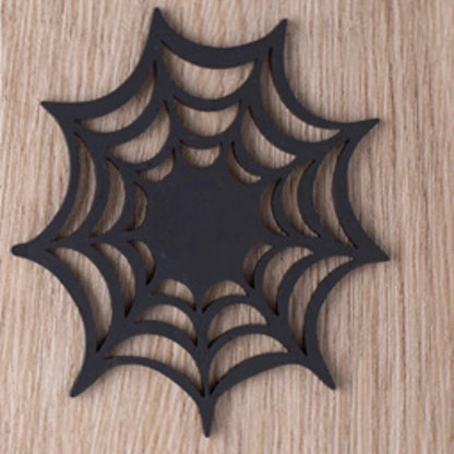 Insulated Coaster, Spider Web Fluorescent Placemat, Luminous Silicone Coaster