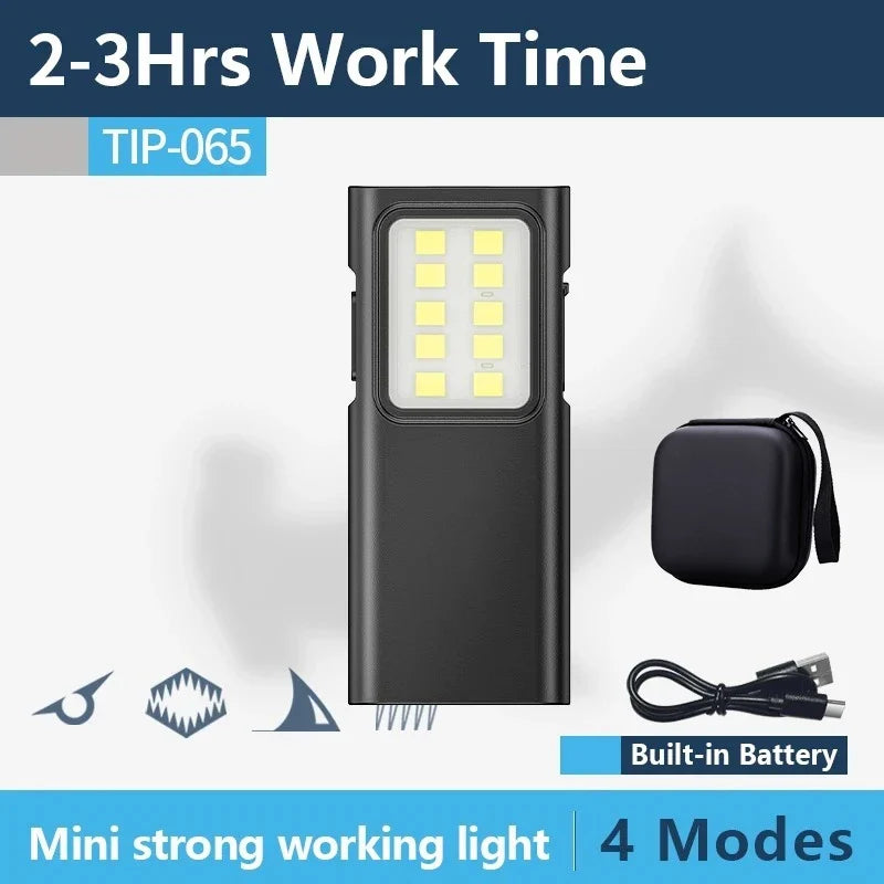 EDC Flashlight Keychain Light  Super Bright With Pen Clip Mini LED Flashlight, USB Charging Port Emergency Work Camping Light