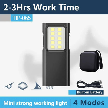 EDC Flashlight Keychain Light  Super Bright With Pen Clip Mini LED Flashlight, USB Charging Port Emergency Work Camping Light