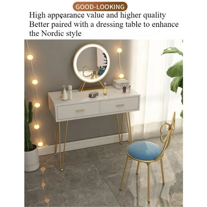 Italian simple girl bedroom dresser stool butterfly back chair ins makeup stool wholesale butterfly chair