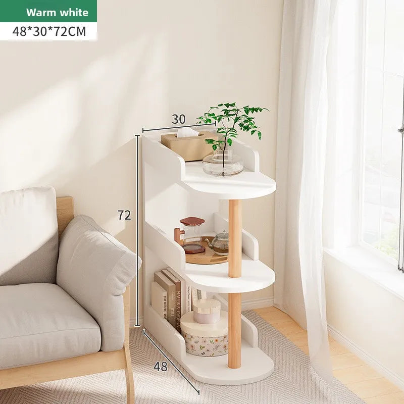 Bedroom bedside clip gap storage shelf storage cabinet small bookshelf floor rack