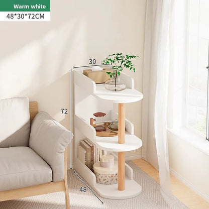 Bedroom bedside clip gap storage shelf storage cabinet small bookshelf floor rack