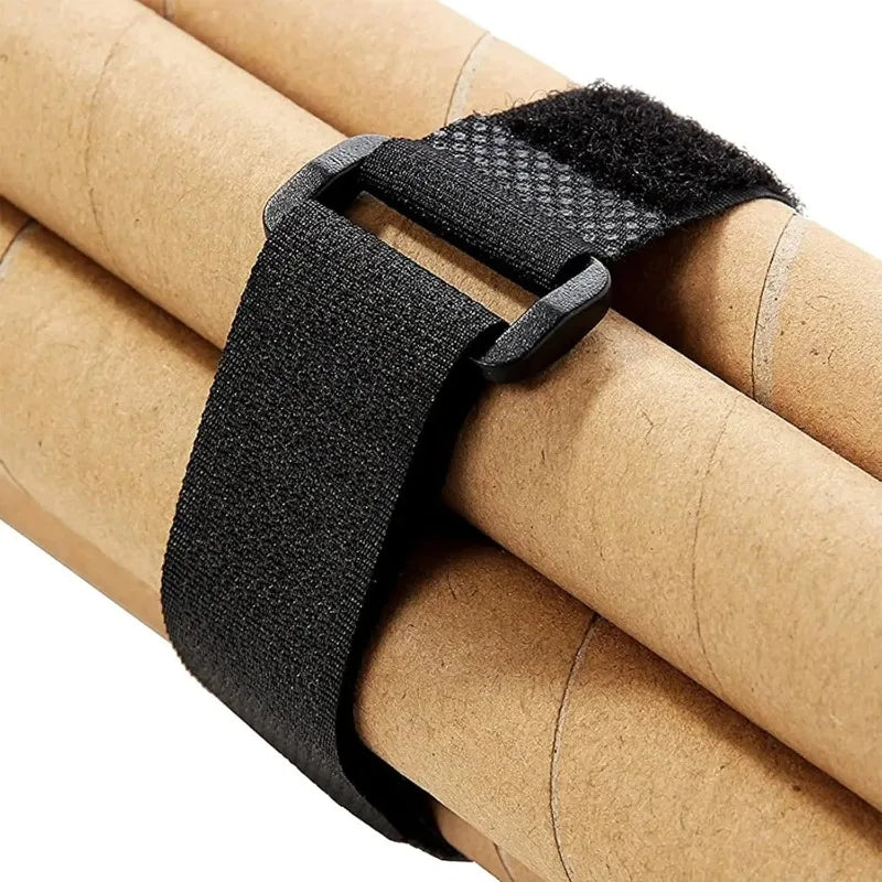Reusable Hook & Loop Cable Ties - Adjustable Nylon Wire Fastener Straps for Securing Cord Management, Organizer DIY Cinch Straps