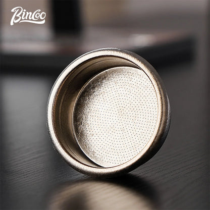 Bincoo Titanium Precision Portafilter Basket 58.5mm Professional Espresso Extraction Tool for Even Coffee Grounds Distribution