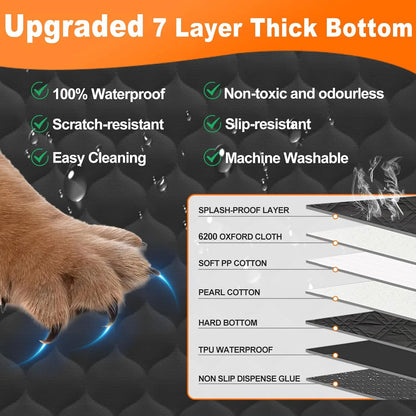 Cat Car Seat Cover for Back Seat,100% Waterproof Scratch Proof Nonslip Seat Cover,600D Heavy Duty Scratch Proof Nonslip Durable