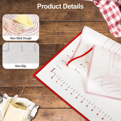Silicone Baking Mat Non-Slip Pastry Mat for Rolling Dough With Measurements Kitchen Dough Mat Pie Crust Mat Oven Liner YY206