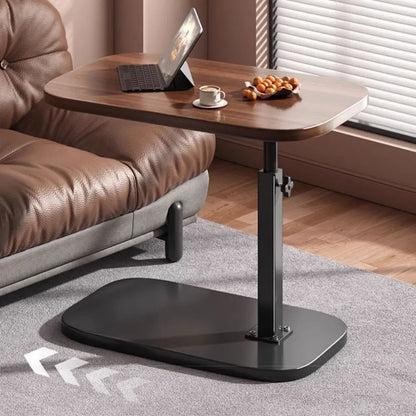 Foldable Sofa Edge Table Adjustable Height C-Shaped Mobile Storage Desk Flip Desktop Easy Installation Movable Tea Table Rack