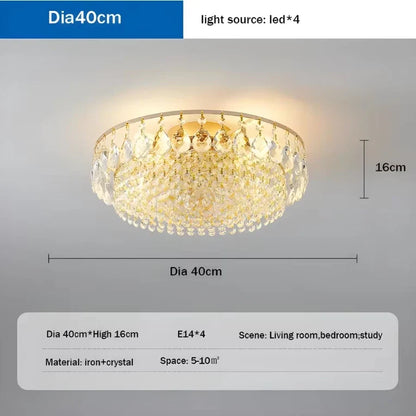 Big Luxury Crystal LED Ceiling Chandeliers for Living Room New Gold Hanging Lamps for Ceiling Modern Home Decor Lustre Lighting