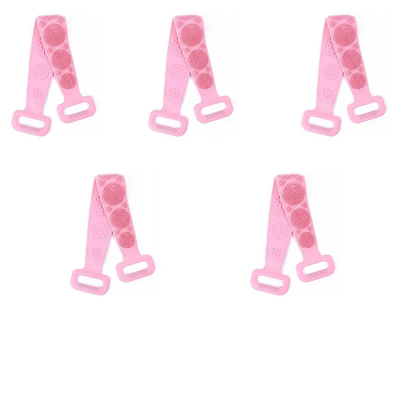 Body Sponge Silicone Brushe Bath Towels Scrubber Rubbing Back Peeling Massage Shower Belt Extended Skin Clean Brushes Bath Brush