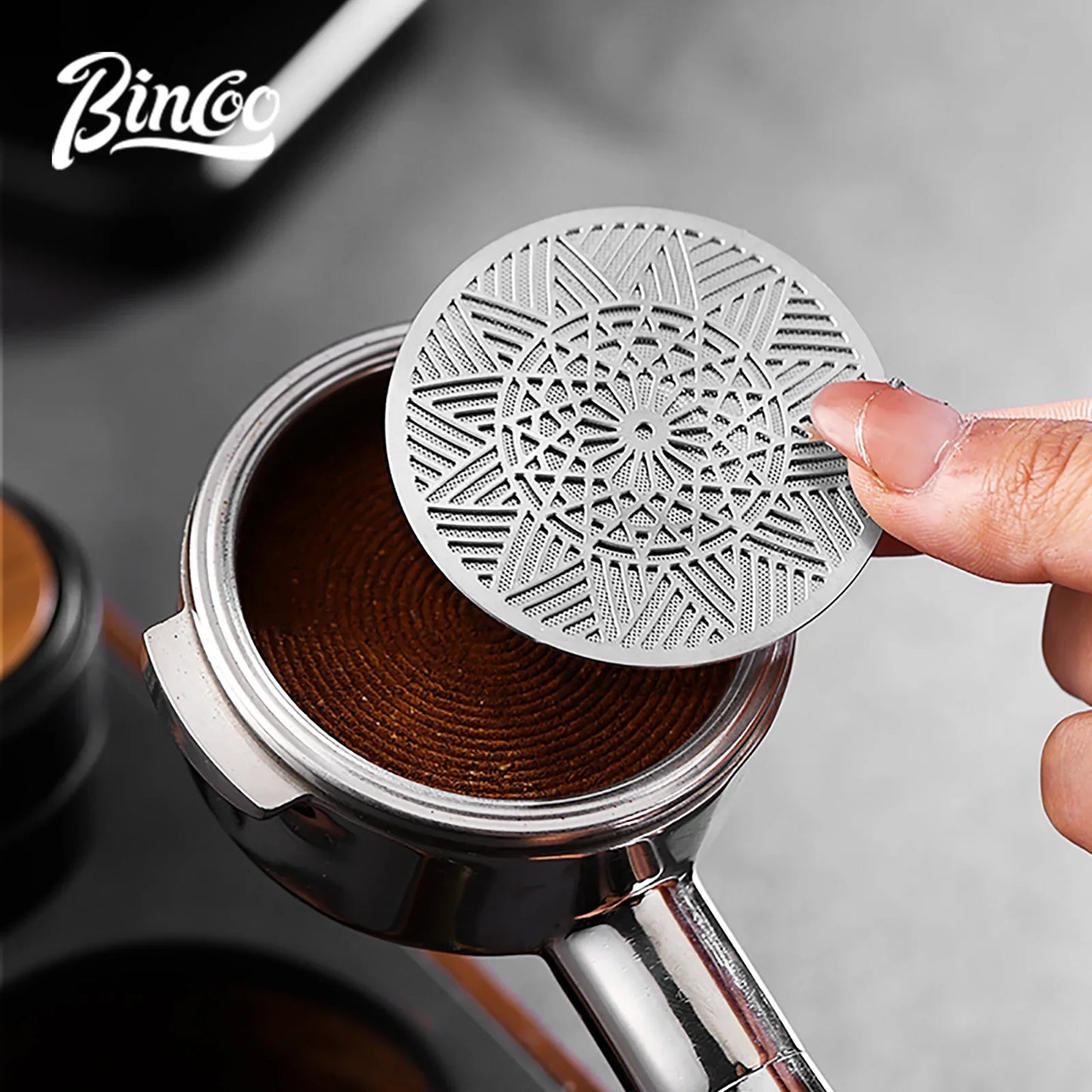 Bincoo 51/58mm Espresso Portafilter Dispersion Plate Stainless Steel Sintered Shower Screen Even Extraction Upgrade Accessories