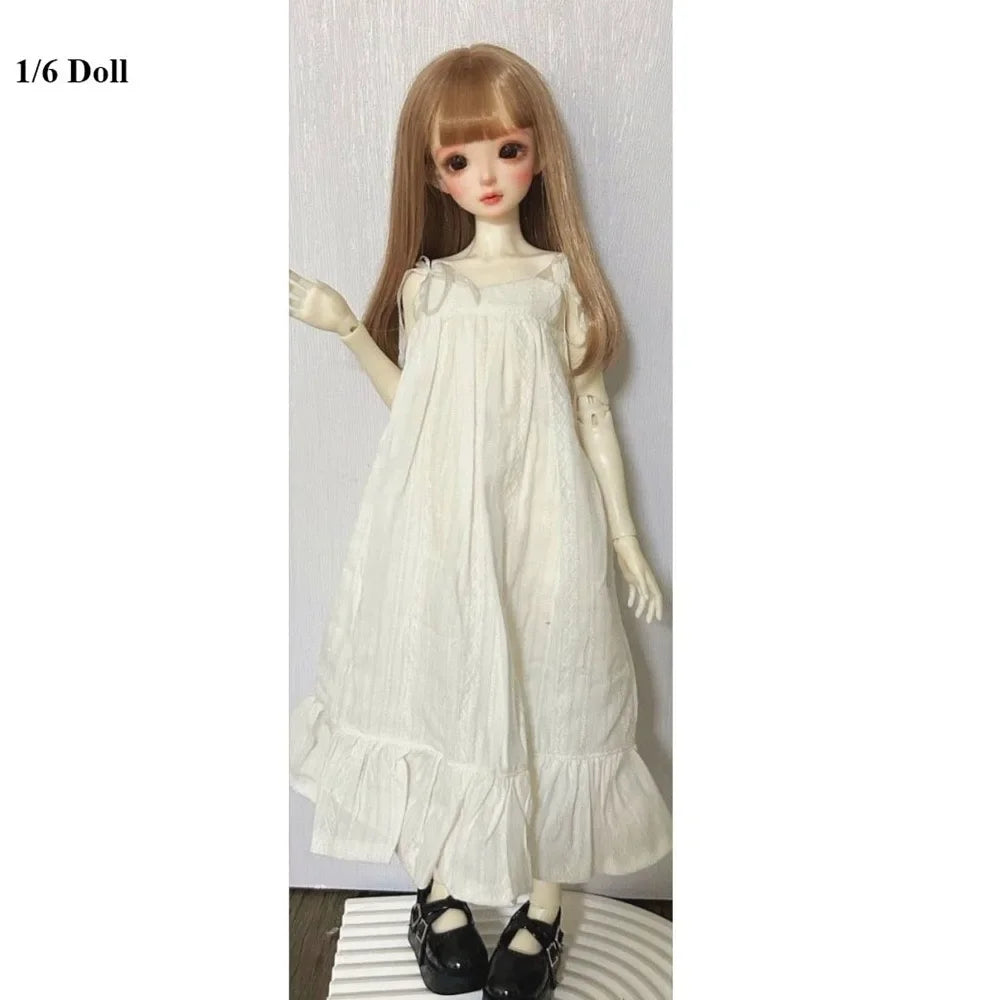 Handmake Doll Dresses Pajamas Mini Fashion Doll Princess Long Skirt DIY Accessories for 1/3 1/4 1/6 BJD 30/45/60cm Dolls