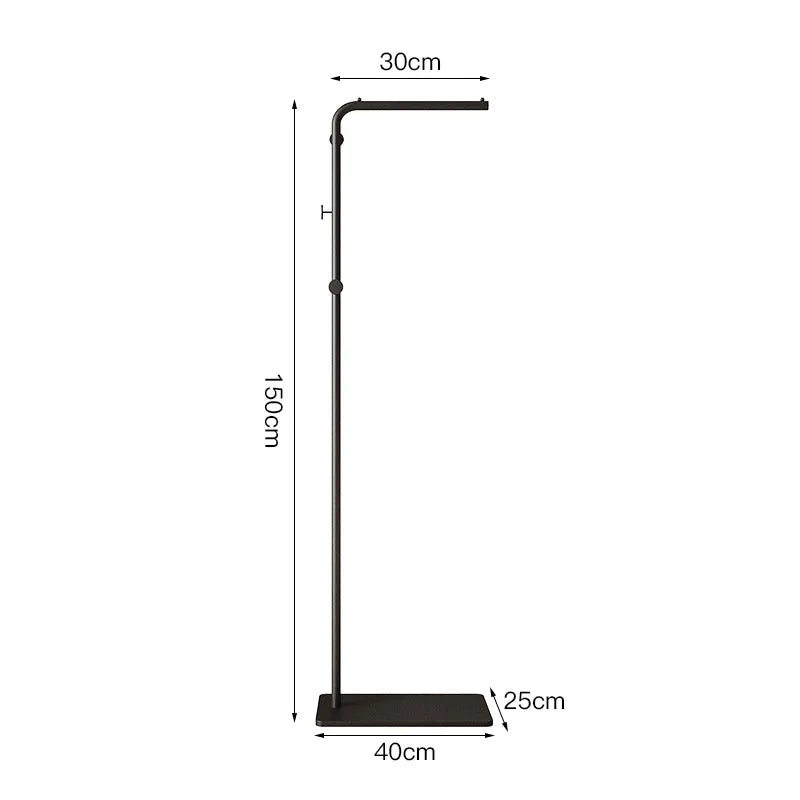 Cream Minimalist Floor Coat Rack Entryway Standing Coat Stand Multifunctional Bedroom Clothes Hanger Shelf Organizer Furniture