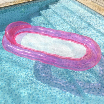 Inflatable Pool Float Adult - Pool Floaties Lounger Floats Rafts Floating Chair w Adjustable Backrest Cup Holders Water Floaty