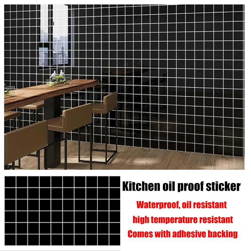 40cm New Kitchen Oil-proof Wall Stickers Self-adhesive Stain-resistant High Temperature Kitchen Countertop Protective Wallpaper