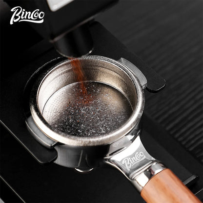 Bincoo Titanium Precision Portafilter Basket 58.5mm Professional Espresso Extraction Tool for Even Coffee Grounds Distribution