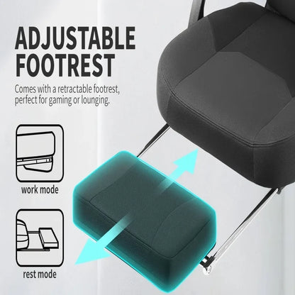 Gaming Chair, Big and Tall Gaming Chairs for Adults with Footrest and Lumbar Support, Comfortable Ergonomic Computer Chair