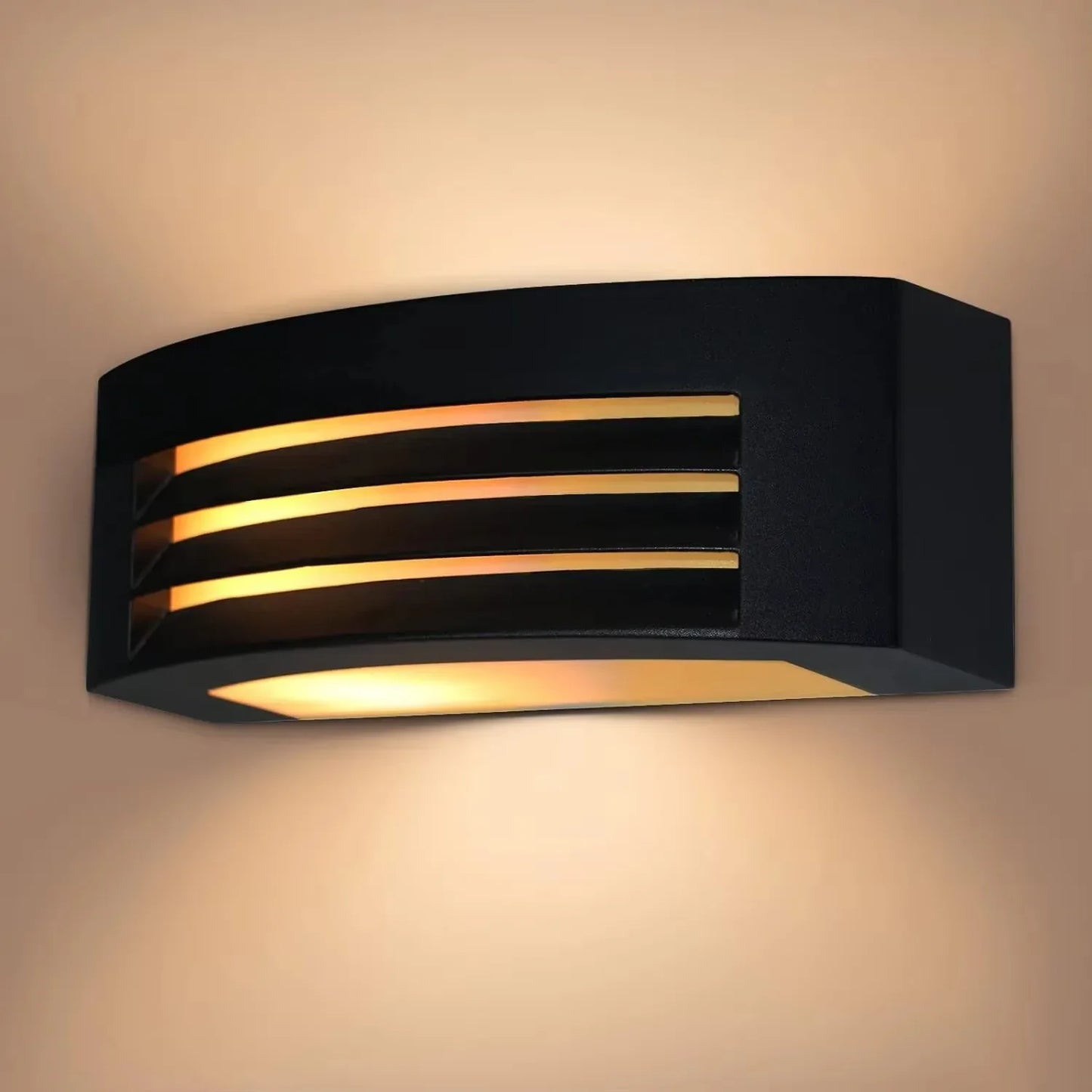 Aluminum Black Grille Wall Sconces E27 Base IP54 Waterproof Outdoor Wall Lamp  Balcony Courtyard Porch Hallway Corridor Lighting