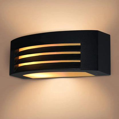 Aluminum Black Grille Wall Sconces E27 Base IP54 Waterproof Outdoor Wall Lamp  Balcony Courtyard Porch Hallway Corridor Lighting
