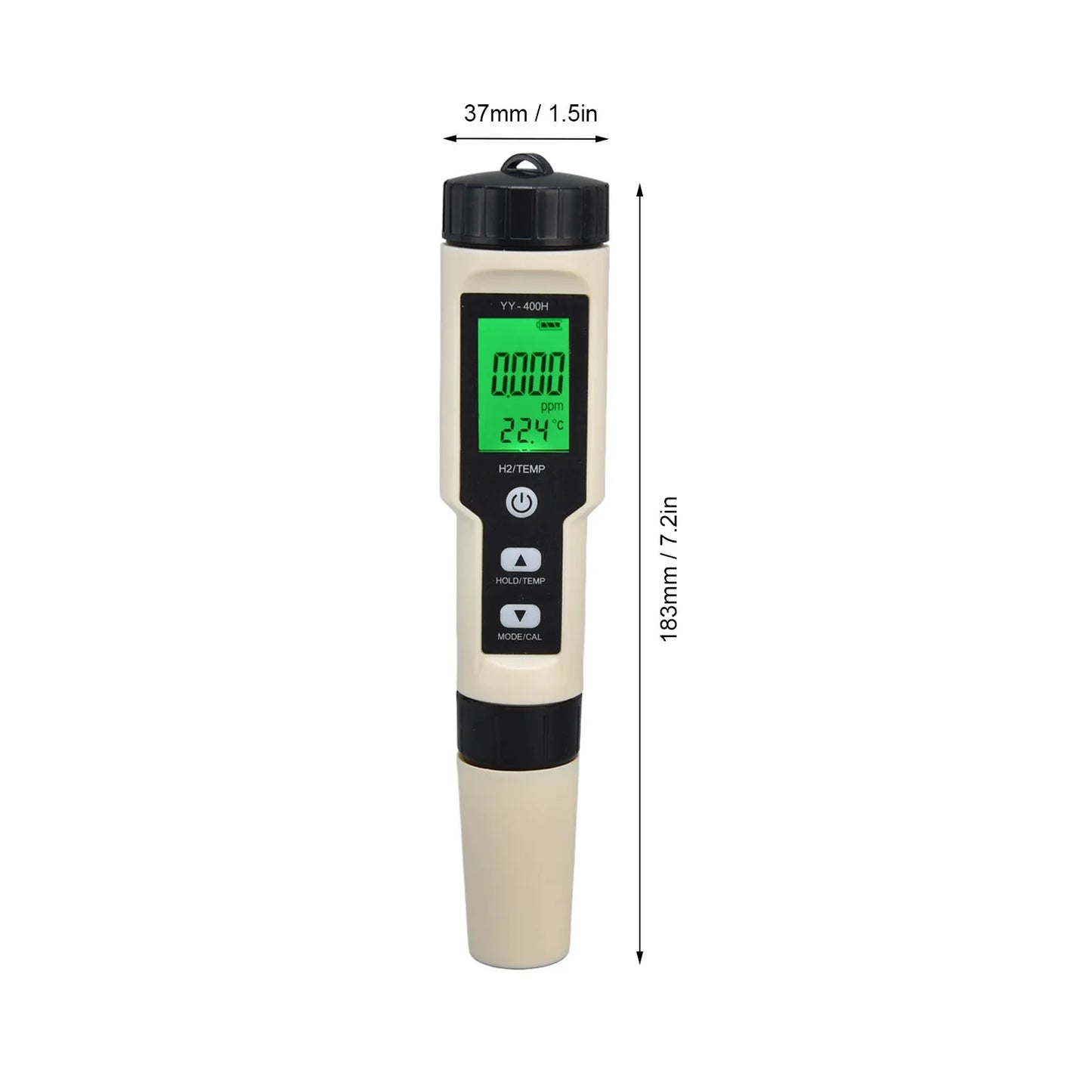 Hydrogen Test Pen High Sensitivity Backlit LCD Design Digital Hydrogen Meter for Aquariums Gardening Laboratories