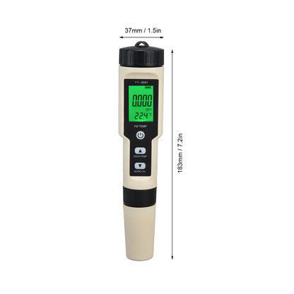Hydrogen Test Pen High Sensitivity Backlit LCD Design Digital Hydrogen Meter for Aquariums Gardening Laboratories