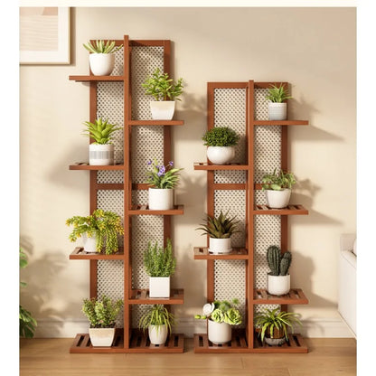 Sturdy Tiered Ladder Plant Stand Indoor Outdoor Flower Pot Shelf Rack Space Saving Corner Living Room Balcony Plant Outdoor