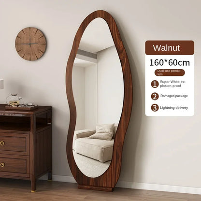 Full body mirror Internet celebrity special-shaped mirror home floor mirror bedroom wall-mounted dressing mirror fitting mirror
