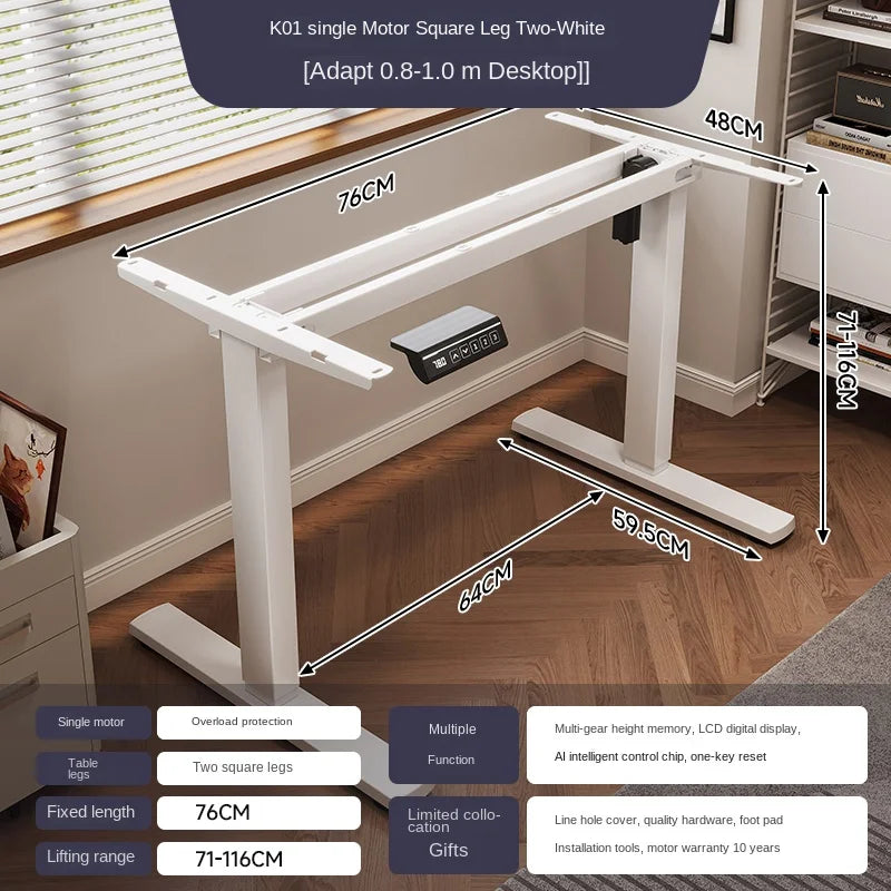 Intelligent electric lifting table legs single motor double beam office desk computer desk study table leg bracket accessories