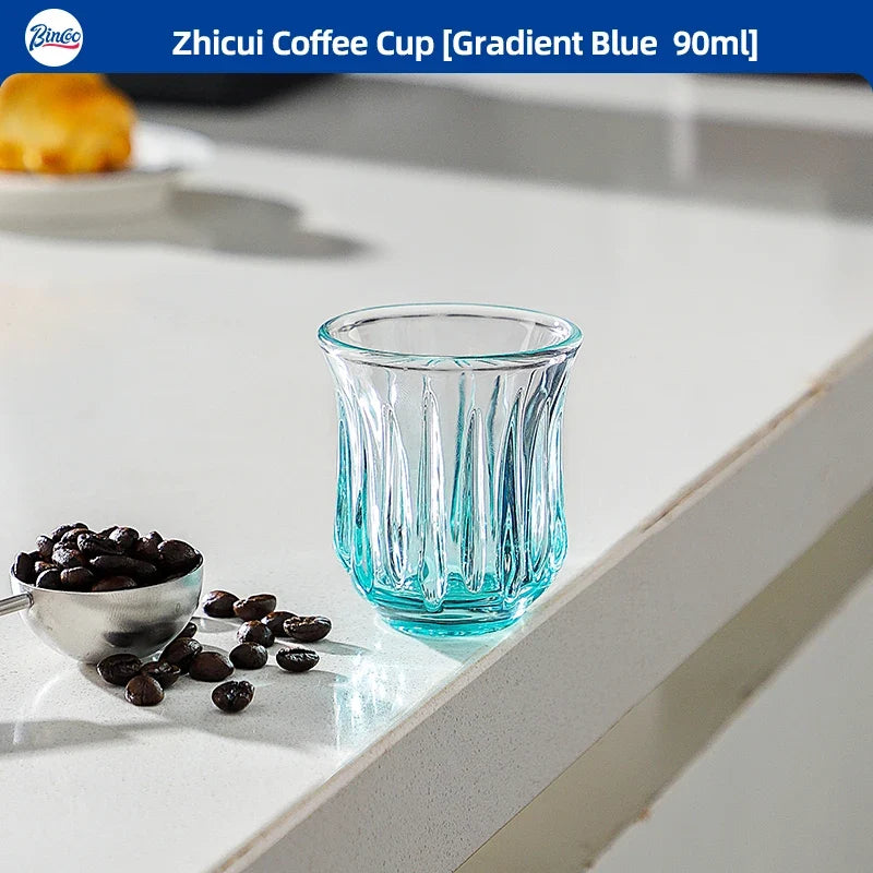 Bincoo High End Coffee Cup Elegant Retro Glass for Americano Dirty Flat White Espresso and Latte Available in 90/200/240/400ml