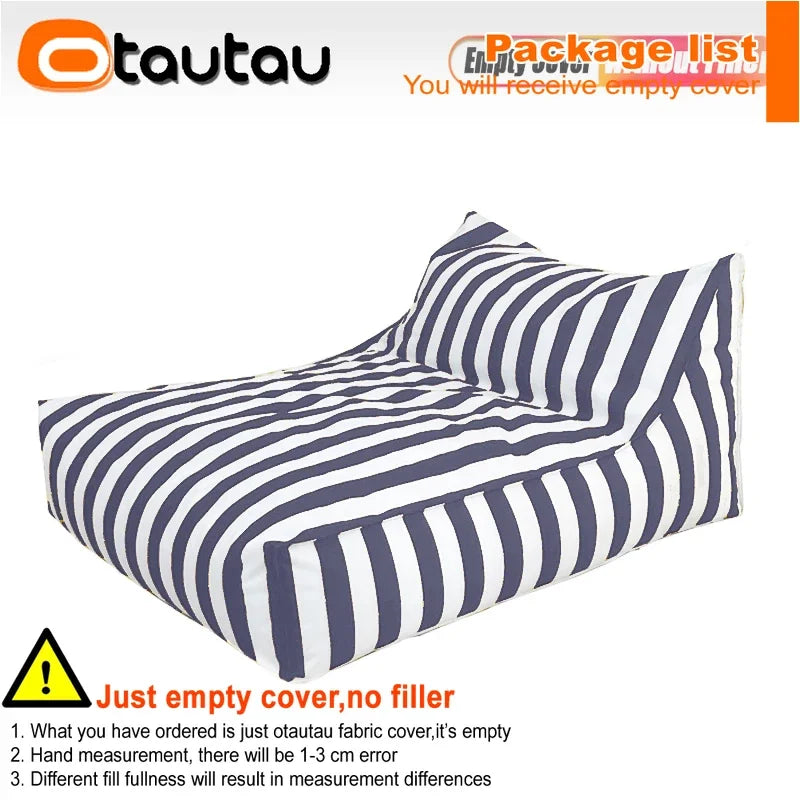 OTAUTAU Outdoor Waterproof Oxford Bean Bag Cover Floats Lounger SF343【No Filler Inside! You Need To Buy Filler By Yourself !】