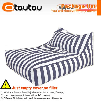OTAUTAU Outdoor Waterproof Oxford Bean Bag Cover Floats Lounger SF343【No Filler Inside! You Need To Buy Filler By Yourself !】