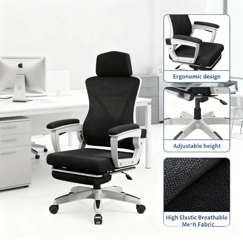 Student Study Chair Office Computer Desk SNU Lumbar Support Mesh Rolling Chair Executive Ergonomic Chair Furgle Office Furniture